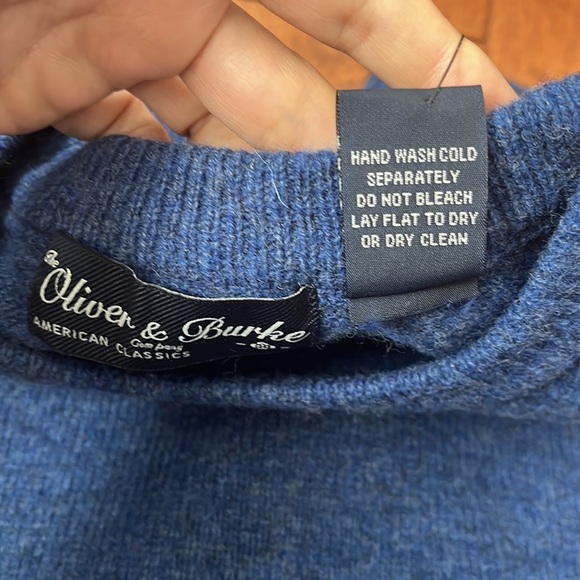 NWT Oliver & Burke Long Sleeve Crewneck Pull Over Sweater 100% Lambswool… - Picture 10 of 10